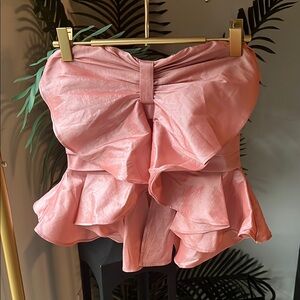 Forever 21 Pink Ruffle Crop Top